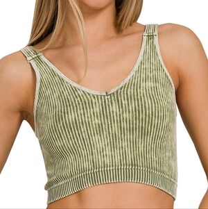 Zenana Green Striped Women's Top